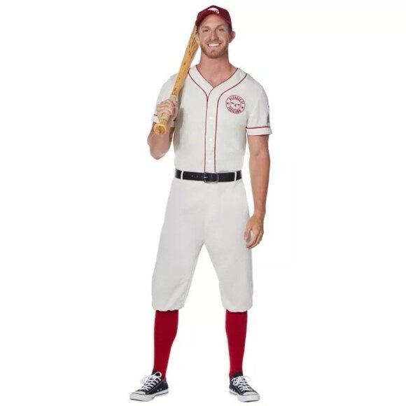 A League Of Their Own Mens Adult XL Jimmy Costume Jersey Pants Baseball Vintage - Picture 1 of 15
